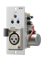 TOA M-61F Mic Input Module with Compressor, Female XLR, 900 Series
