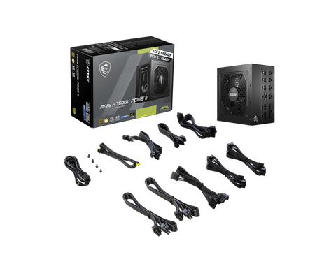 MSI - MSI MAG A750GL PCIE5 II 750W 80+ Gold Fully Modular ATX 3.1 PSU - MAGA750GLPCIE5II