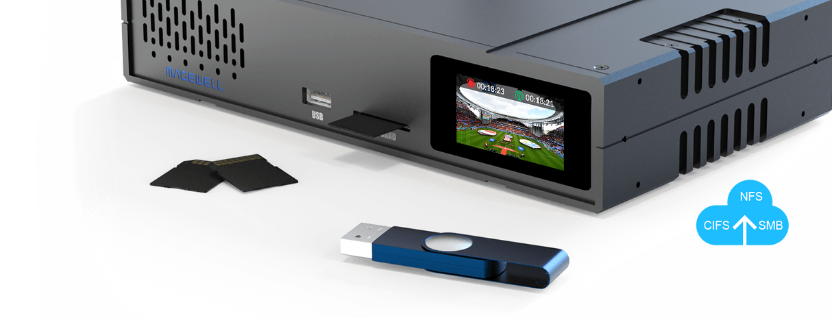 Magewell Ultra Encode AIO Advanced Streaming/Recording Encoder with HDMI SDI inputs simultaneous platform streaming and USB local recording