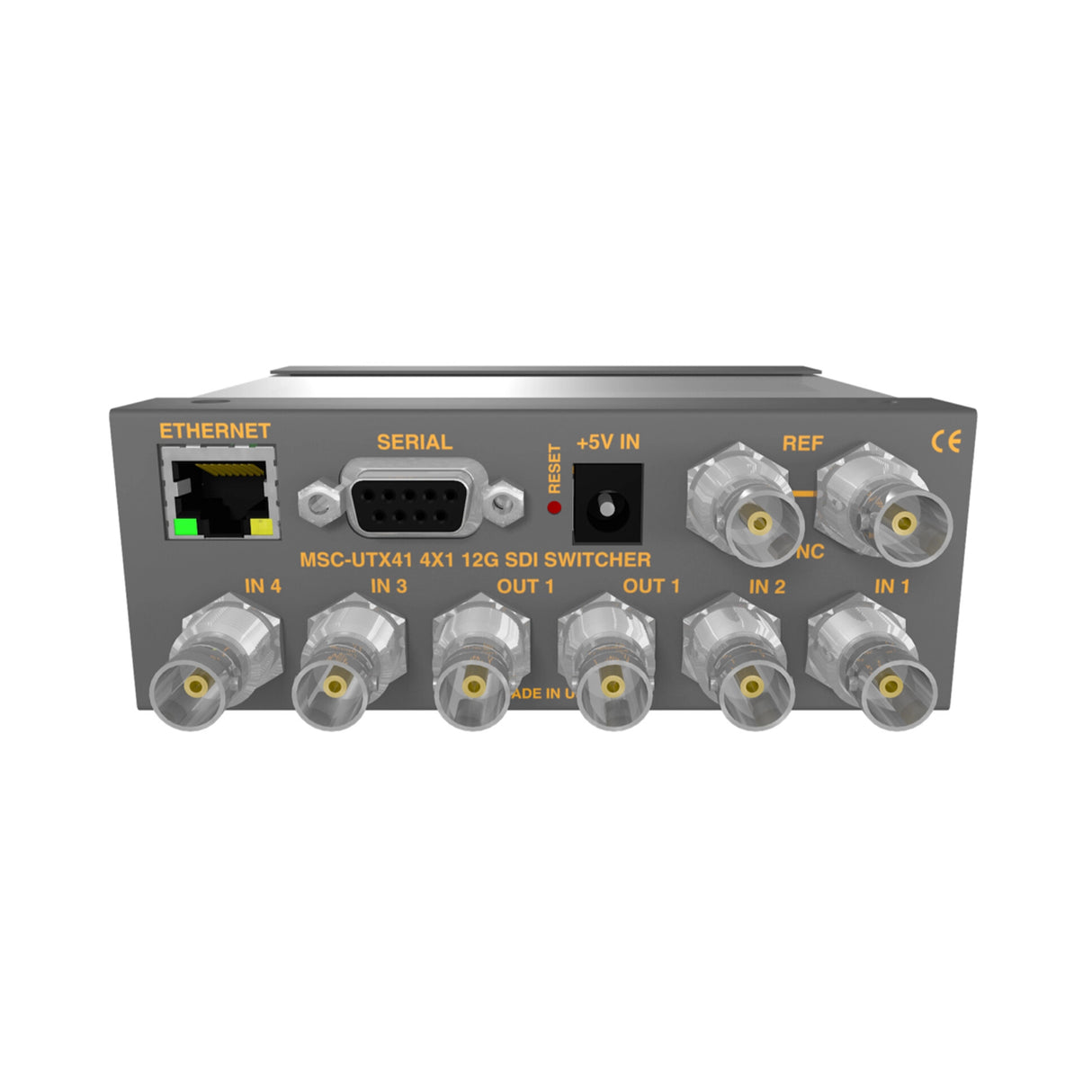 Matrix Switch MSC-UTX41L 4 Input/1 Output 12G-SDI Video Router with Button Panel