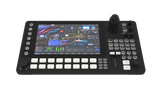 Sprolink MC-NDI NDI switcher angle view showing touchscreen and controls
