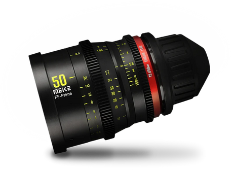Meike Cinema Full Frame Cinema Prime 50mm T2.1 PL Lens  with 45mm image circle 0.8 pitch gears 11 iris blades and 330 degree focus rotation
