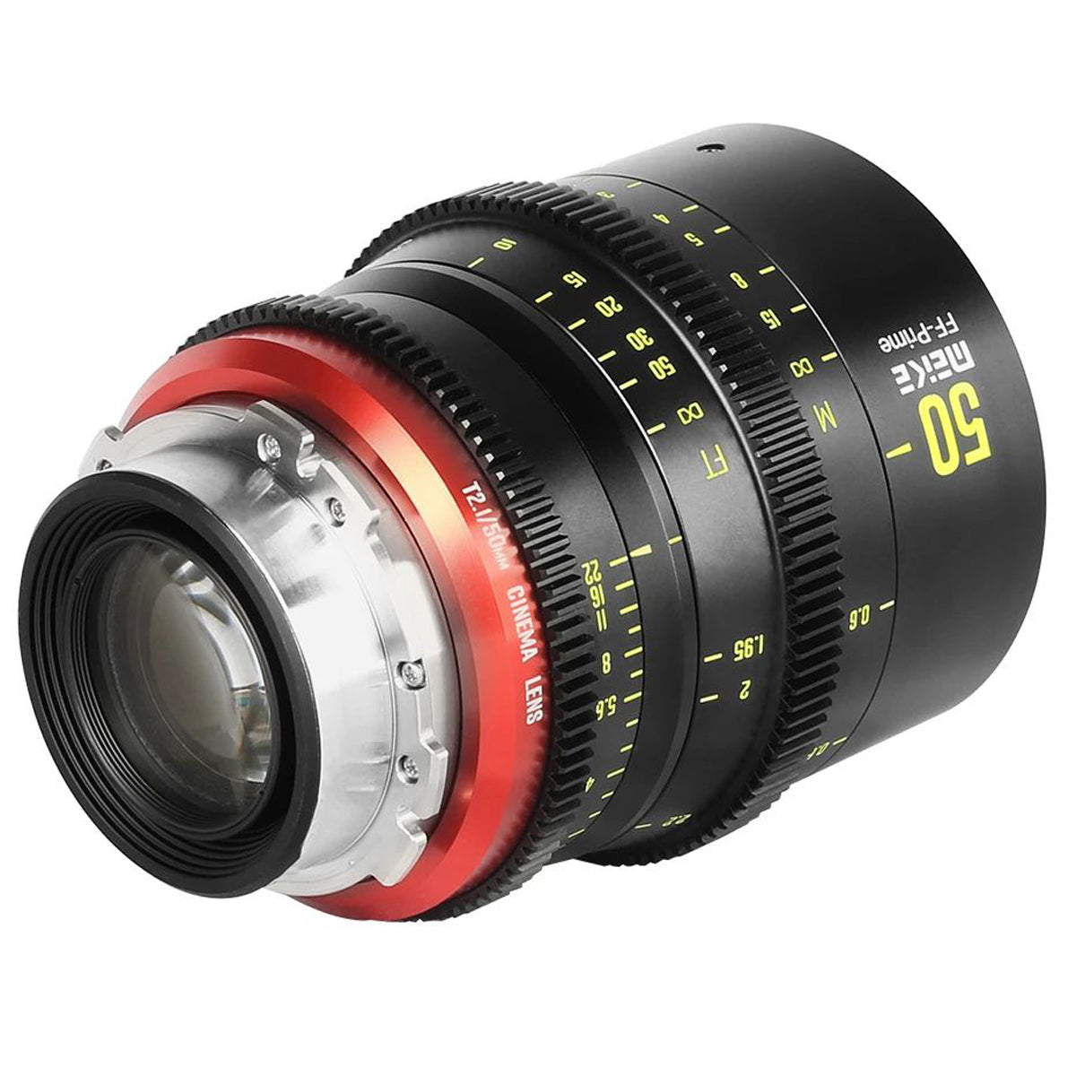 Meike Cinema Full Frame Cinema Prime 50mm T2.1 PL Lens  with 45mm image circle 0.8 pitch gears 11 iris blades and 330 degree focus rotation