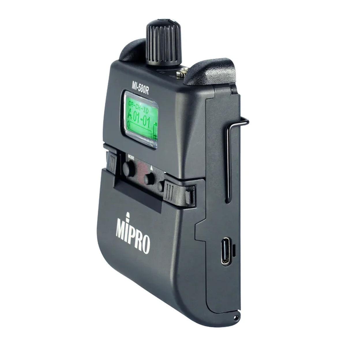 MIPRO MI-580R 5 GHz Digital Stereo IEM Bodypack Receiver with USB-C Charging