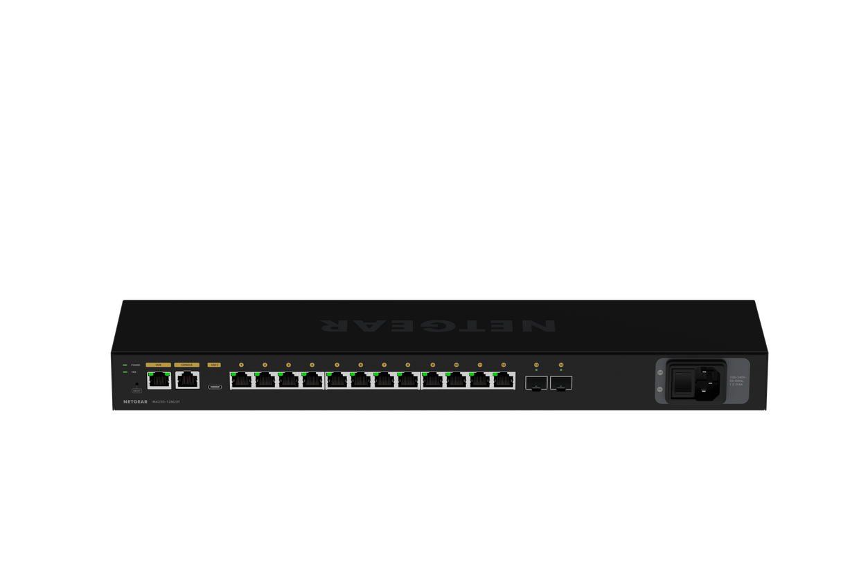 NETGEAR AV Line M4250-12M2XF (MSM4214X) 12x2.5G and 2xSFP+ Managed Switch (TAA Compliant)