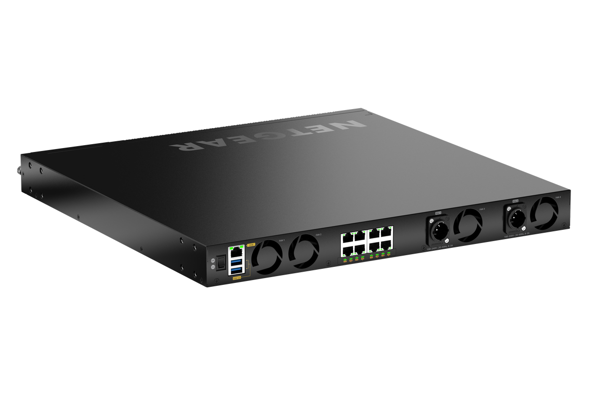 NETGEAR MSM4320 16x 2.5G PoE++ (530W base, up to 1,130W) incl. 8x Neutrik etherCON and 4xSFP28 25G Managed Switch