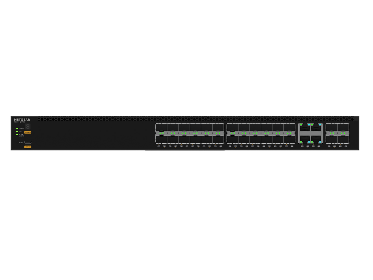NETGEAR M4350-24F4X (MSM4328F) 24x1G/2.5G SFP and 4x10G Combo Copper / SFP+ Fully Managed Switch