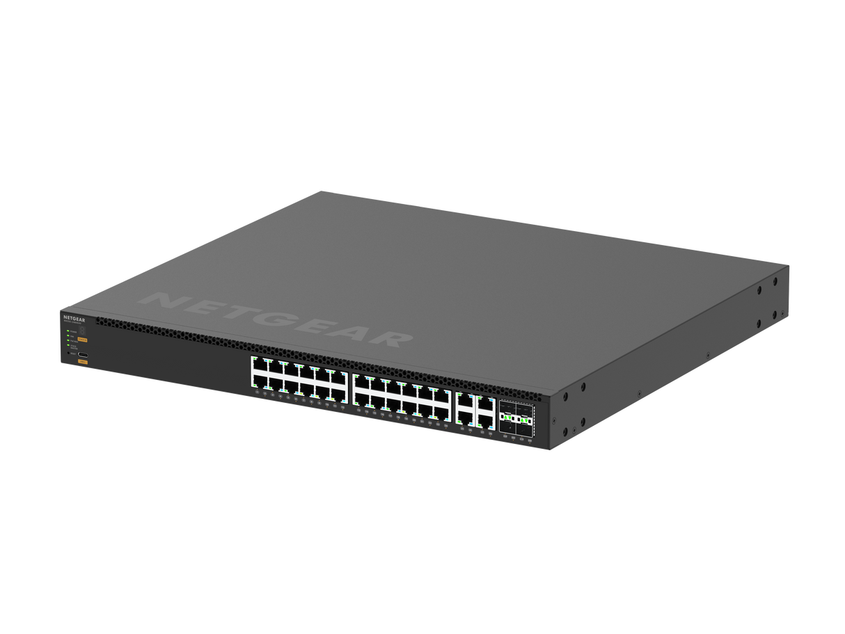 NETGEAR M4350-24M4X4V (MSM4332) 24x2.5G, 4x10G/Multi-gig PoE++ (522W base, up to 2,520W) and 4xSFP28 25G Fully Managed Switch TAA Compliant