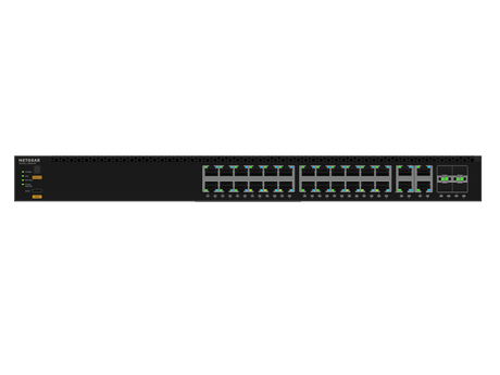 NETGEAR M4350-24M4X4V (MSM4332) 24x2.5G, 4x10G/Multi-gig PoE++ (522W base, up to 2,520W) and 4xSFP28 25G Fully Managed Switch TAA Compliant