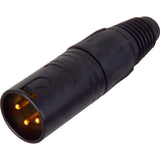 Neutrik NC3MX-B 3-Pin Male XLR Connector Black