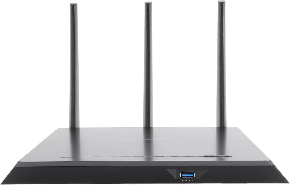 Netgear R7000-100PAS Dual Band Gigabit IEEE 802.11ac Desktop Wireless Router with 4 Ethernet ports and 3 antennas