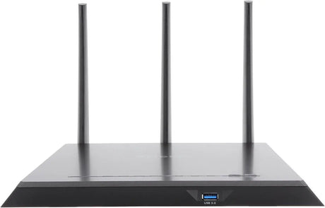 Netgear R7000-100PAS Dual Band Gigabit IEEE 802.11ac Desktop Wireless Router with 4 Ethernet ports and 3 antennas