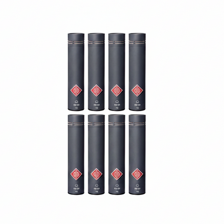 Neumann KM 184 mt Octo Set cardioid small diaphragm condenser microphones with windscreens stand mounts and pouches for studio recording
