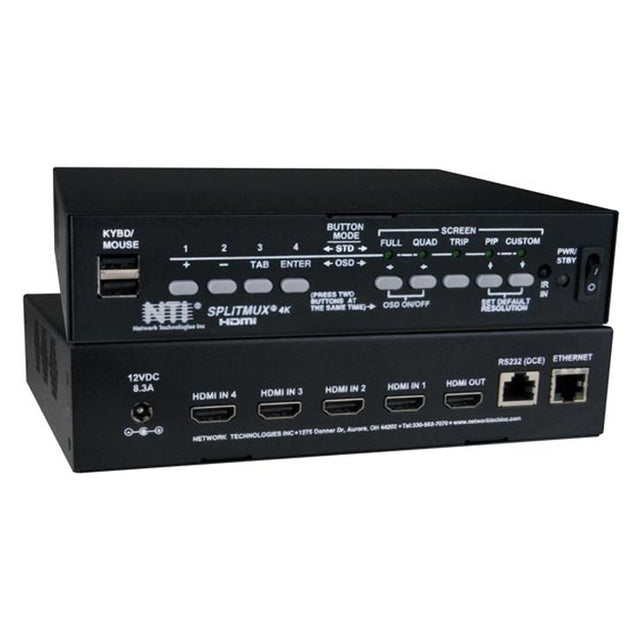 NTI SPLITMUX-4K18GB-4 4K 18Gbps HDMI Quad Screen Multiviewer