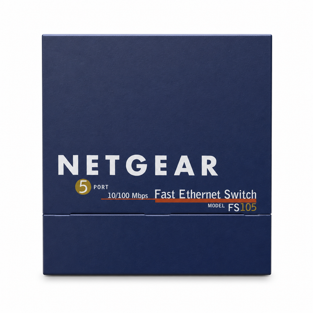NETGEAR FS105 v2 5-Port 10/100 Fast Ethernet Unmanaged Switch (Used)