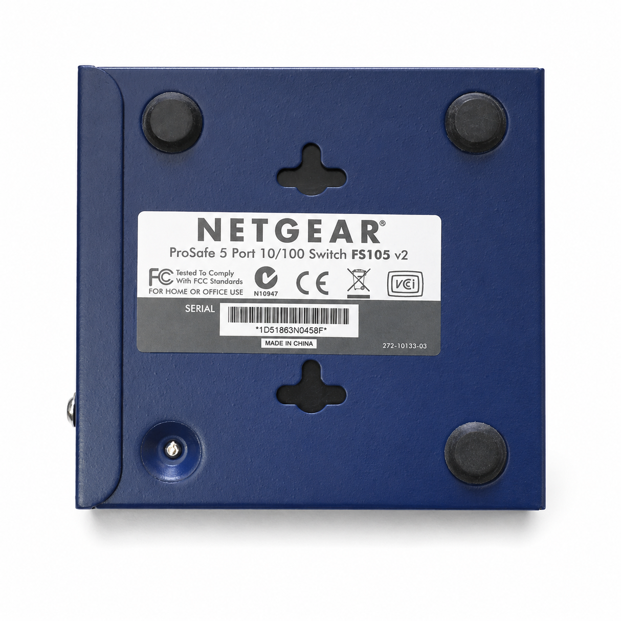 NETGEAR FS105 v2 5-Port 10/100 Fast Ethernet Unmanaged Switch (Used)