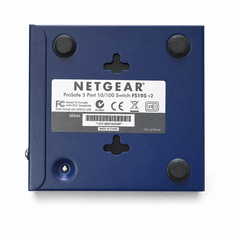 NETGEAR FS105 v2 5-Port 10/100 Fast Ethernet Unmanaged Switch (Used)