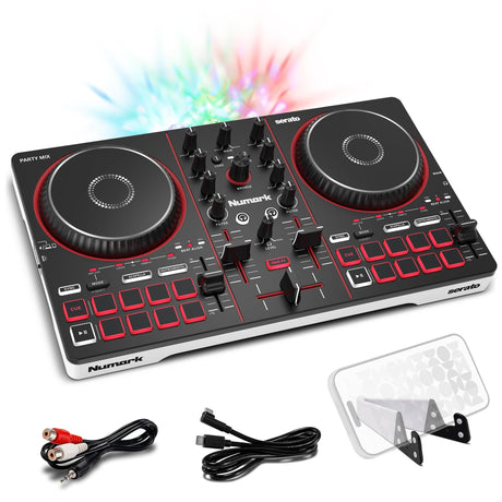 Numark Party Mix III Bluetooth DJ Controller with Built-In Light Show