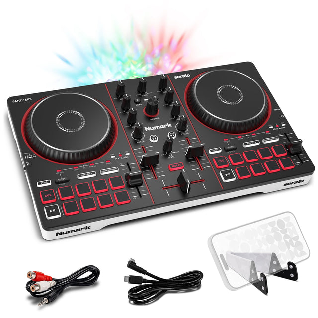 Numark Party Mix III Bluetooth DJ Controller with Built-In Light Show