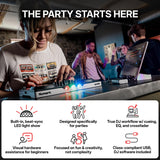 Numark Party Mix III Bluetooth DJ Controller with Built-In Light Show