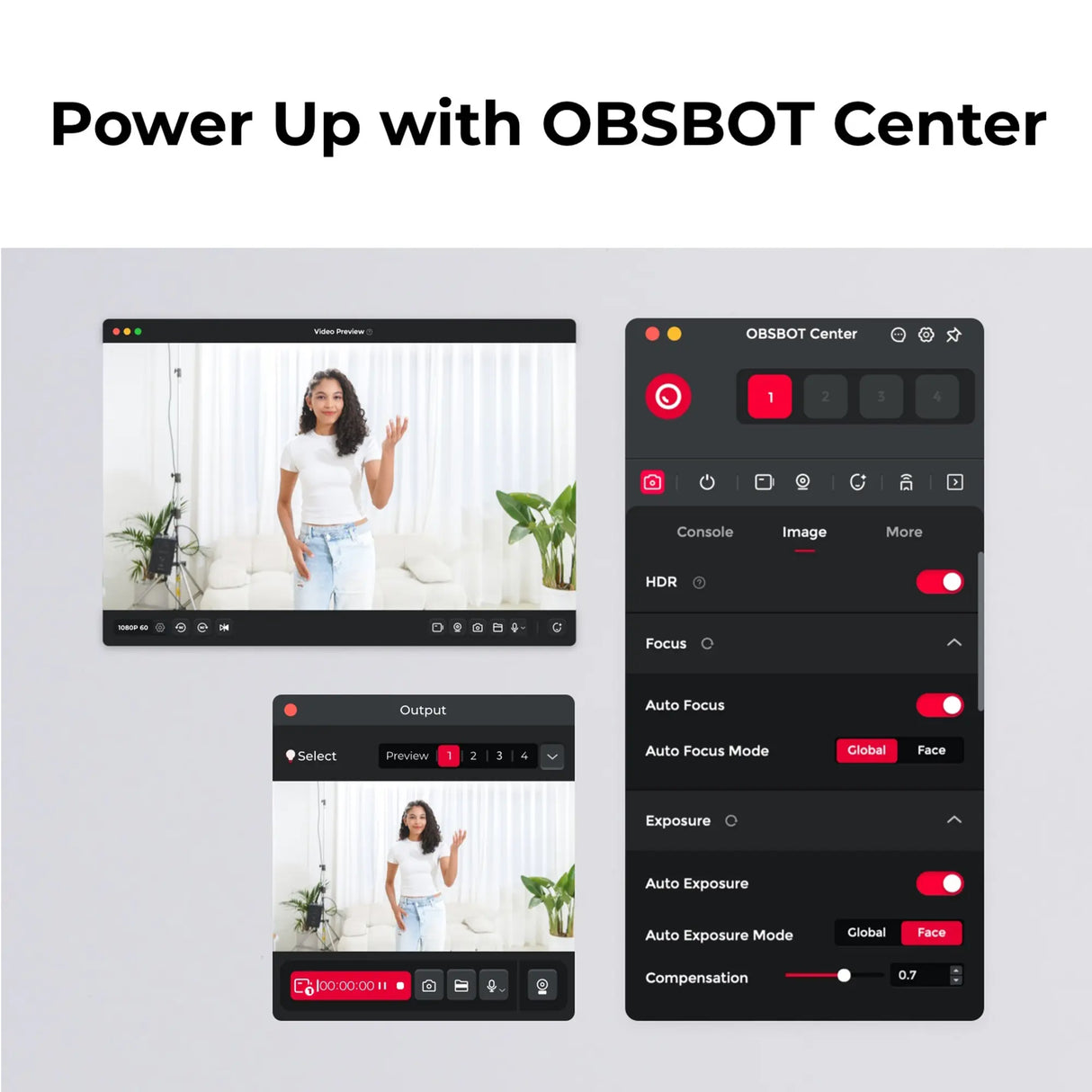 OBSBOT AI-Powered Full  HD PTZ Webcam