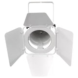 Odyssey LSPAR30BDW white aluminum barn door for PAR 30 Odyssey light fixtures with adjustable folding frame, 6.25 x 5.75 x 0.75 inch folded size, and 0.75 lb weight