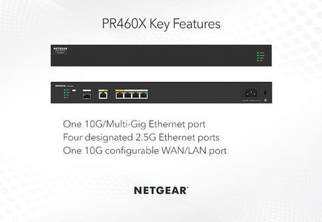 Netgear | PR460X 6-Port 10G / 2.5G Dual-WAN Pro Router