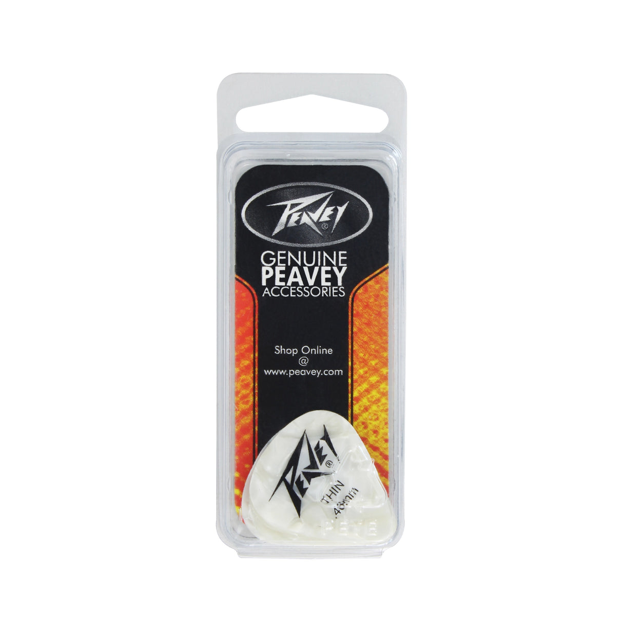 Peavey White Pearl 351 Guitar Picks, Thin, 12 Pack