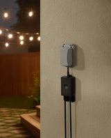 Ring Outdoor Smart Plug with dual outlets outlet covers 6.5 inch cable IP66 weather resistance Alexa support and Ring app scheduling