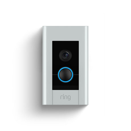 Ring Video Doorbell Elite HD Power Over Ethernet Security Doorbell Camera Nickel with 1080HD video Live View and flush mount