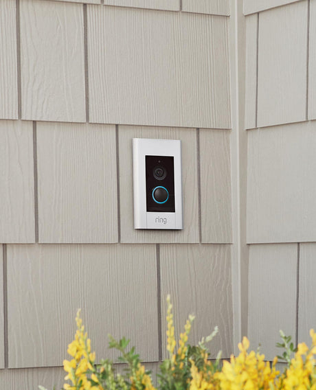 Ring Video Doorbell Elite HD Power Over Ethernet Security Doorbell Camera Nickel with 1080HD video Live View and flush mount