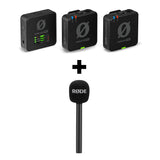 RODE Wireless PRO Clip-On Lavalier Microphone System with Interview GO Adaptor, 2.4 GHz