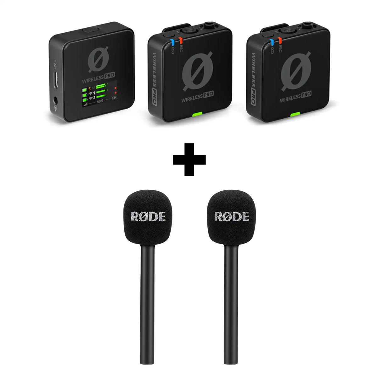 RODE Wireless PRO Clip-On Lavalier Microphone System with 2x Interview GO Adaptors, 2.4 GHz