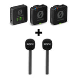 RODE Wireless PRO Clip-On Lavalier Microphone System with 2x Interview GO Adaptors, 2.4 GHz