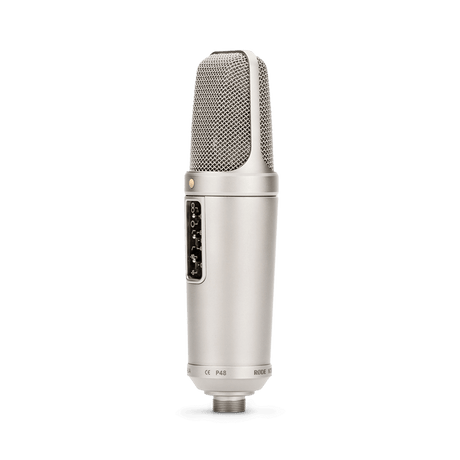 RODE NT2-A Multi-Pattern Dual Condenser Microphone with cardioid omni figure-8 patterns shock mount pop filter and dust cover
