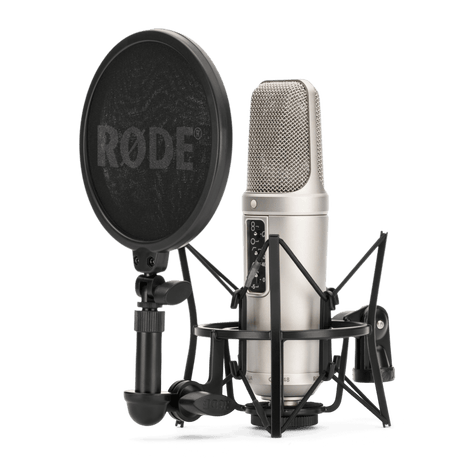 RODE NT2-A Multi-Pattern Dual Condenser Microphone with cardioid omni figure-8 patterns shock mount pop filter and dust cover