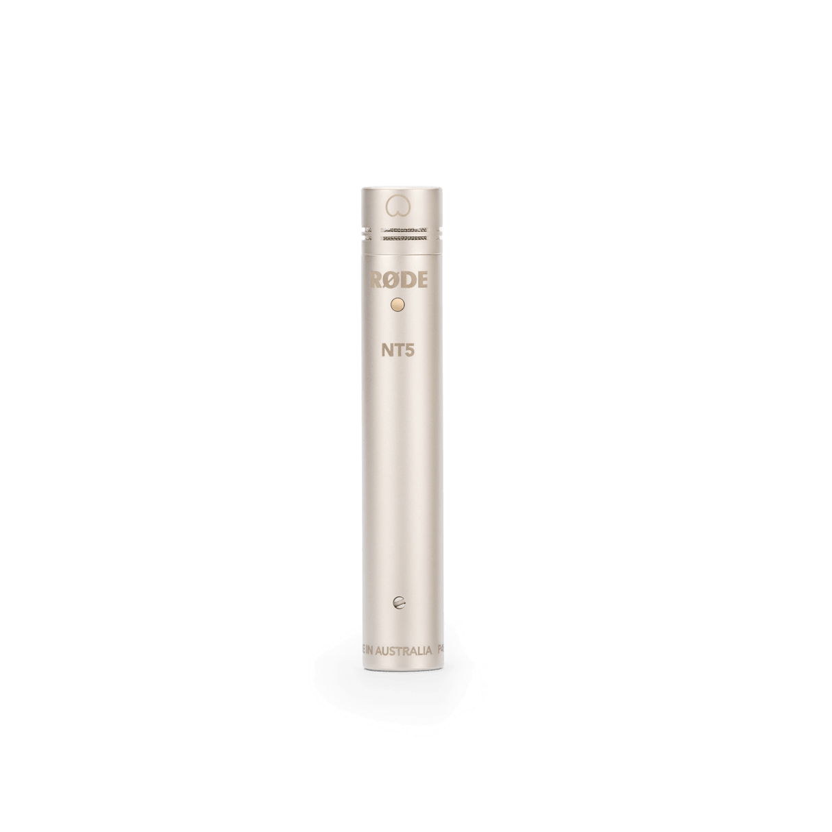 RODE NT5 Compact Cardioid Condenser Microphone  with 1/2 inch capsule XLR output satin nickel body and 20Hz to 20kHz response