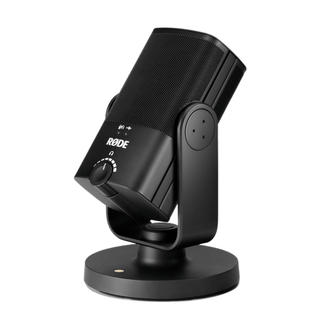 RODE NT-USB Mini Studio-Quality USB Microphone with cardioid pickup USB-C output built-in pop filter and detachable magnetic stand