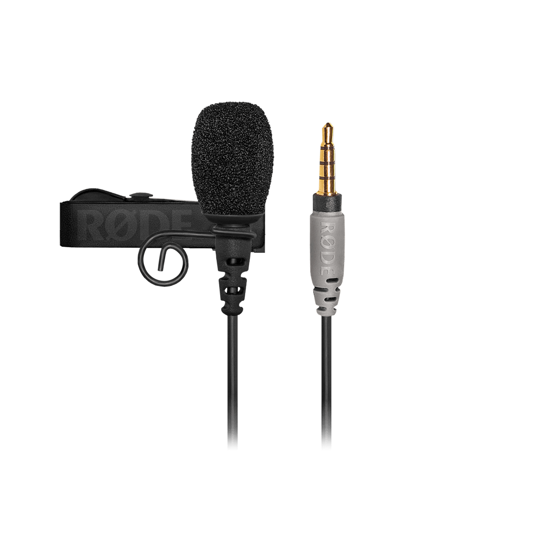 RODE smartLav + Lavalier Microphone for Smartphones with foam pop shield mounting clip and Kevlar reinforced cable