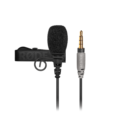 RODE smartLav + Lavalier Microphone for Smartphones with foam pop shield mounting clip and Kevlar reinforced cable