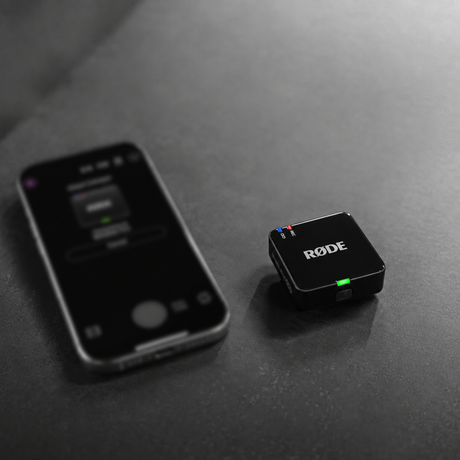 RODE Wireless GO Gen 3 compact wireless microphone transmitter with built-in omnidirectional mic 32-bit float recording and 2.4 GHz wireless