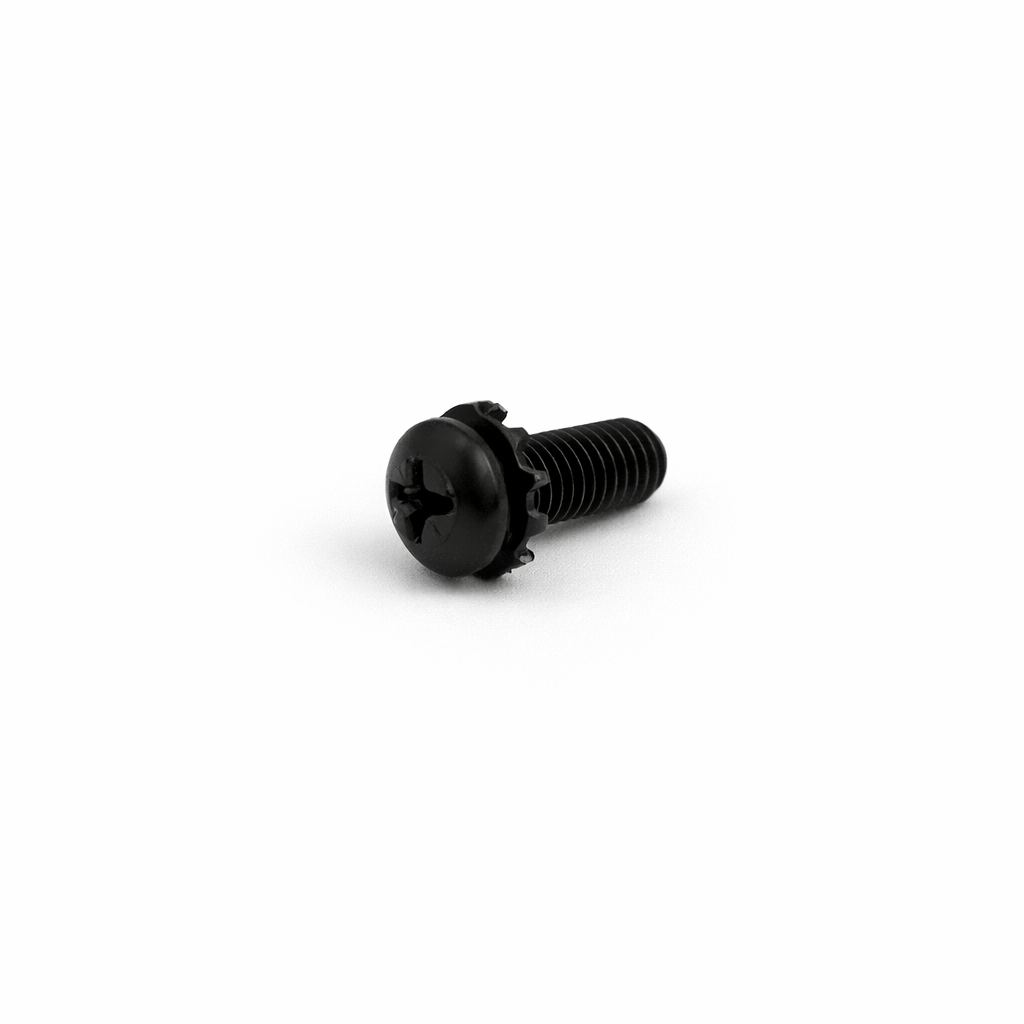 QSC SC-000535-00 M5 Phillips Pan Head SEMS Machine Screw Black (Pack of 4)