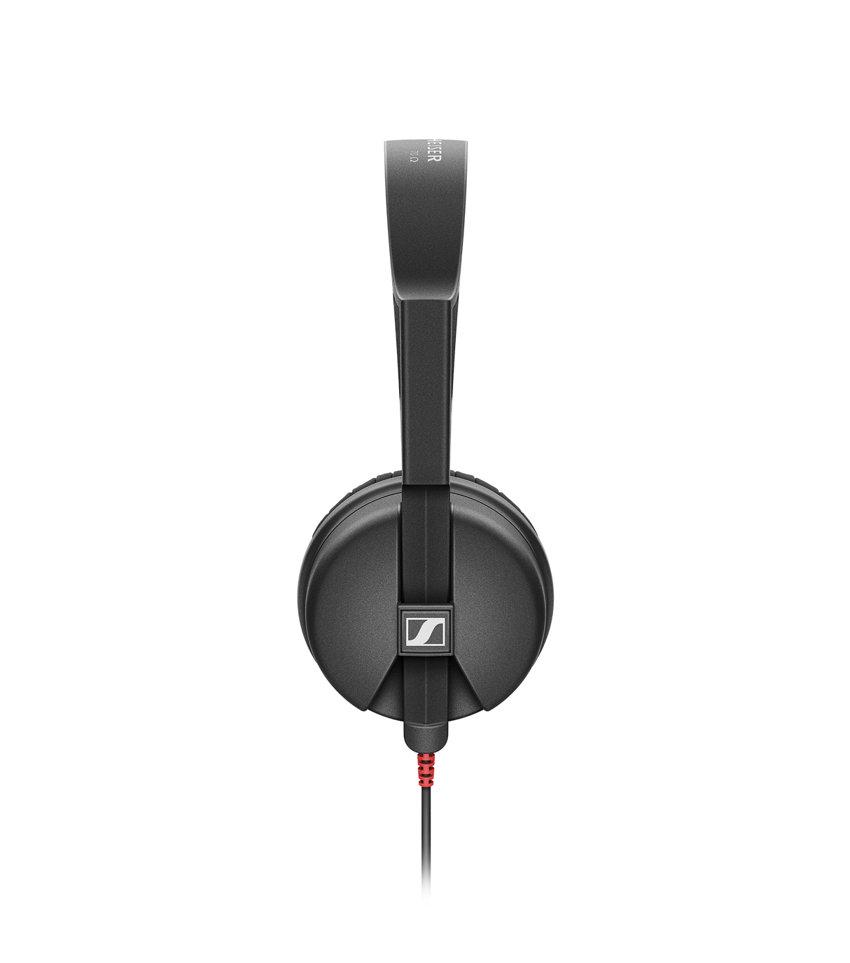 Sennheiser HD 25 Light on-ear closed-back DJ headphones with detachable 3-meter cable, 3.5/6.5mm stereo adapter, 115g lightweight design, and black finish