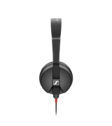Sennheiser HD 25 Light on-ear closed-back DJ headphones with detachable 3-meter cable, 3.5/6.5mm stereo adapter, 115g lightweight design, and black finish