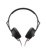 Sennheiser HD 25 Light on-ear closed-back DJ headphones with detachable 3-meter cable, 3.5/6.5mm stereo adapter, 115g lightweight design, and black finish