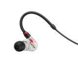 Sennheiser IE 100 PRO clear in-ear monitoring headphones with dynamic driver, detachable 1.3m cable, 20-ohm impedance, and passive isolation