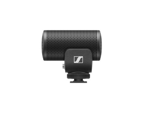 Sennheiser MKE 200 Mobile Kit on-camera shotgun microphone with smartphone clamp, Manfrotto PIXI Mini Tripod, furry windscreen, and TRS/TRRS cables