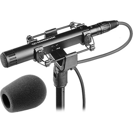 Sennheiser MKH 50-P48 Supercardioid Condenser RF Microphone with windscreen clip protective case 48V phantom power