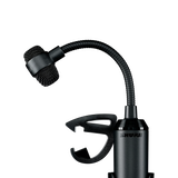 Shure PGA98D-LC gooseneck cardioid condenser drum microphone with integrated preamp, drum mount, zipper pouch, and no included cable