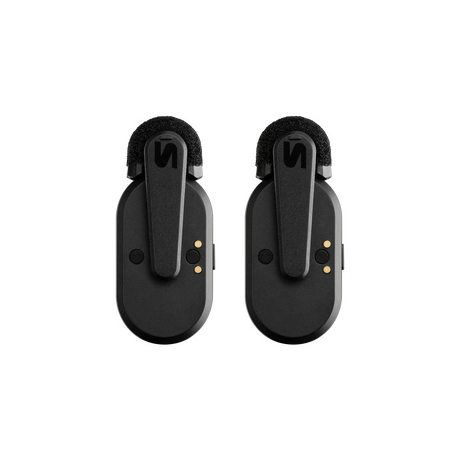 Shure MoveMic Two 2-Channel Wireless Lavalier Microphone Z7 with two clip-on mics charging case USB-C cable IPX4 rating and phone recording
